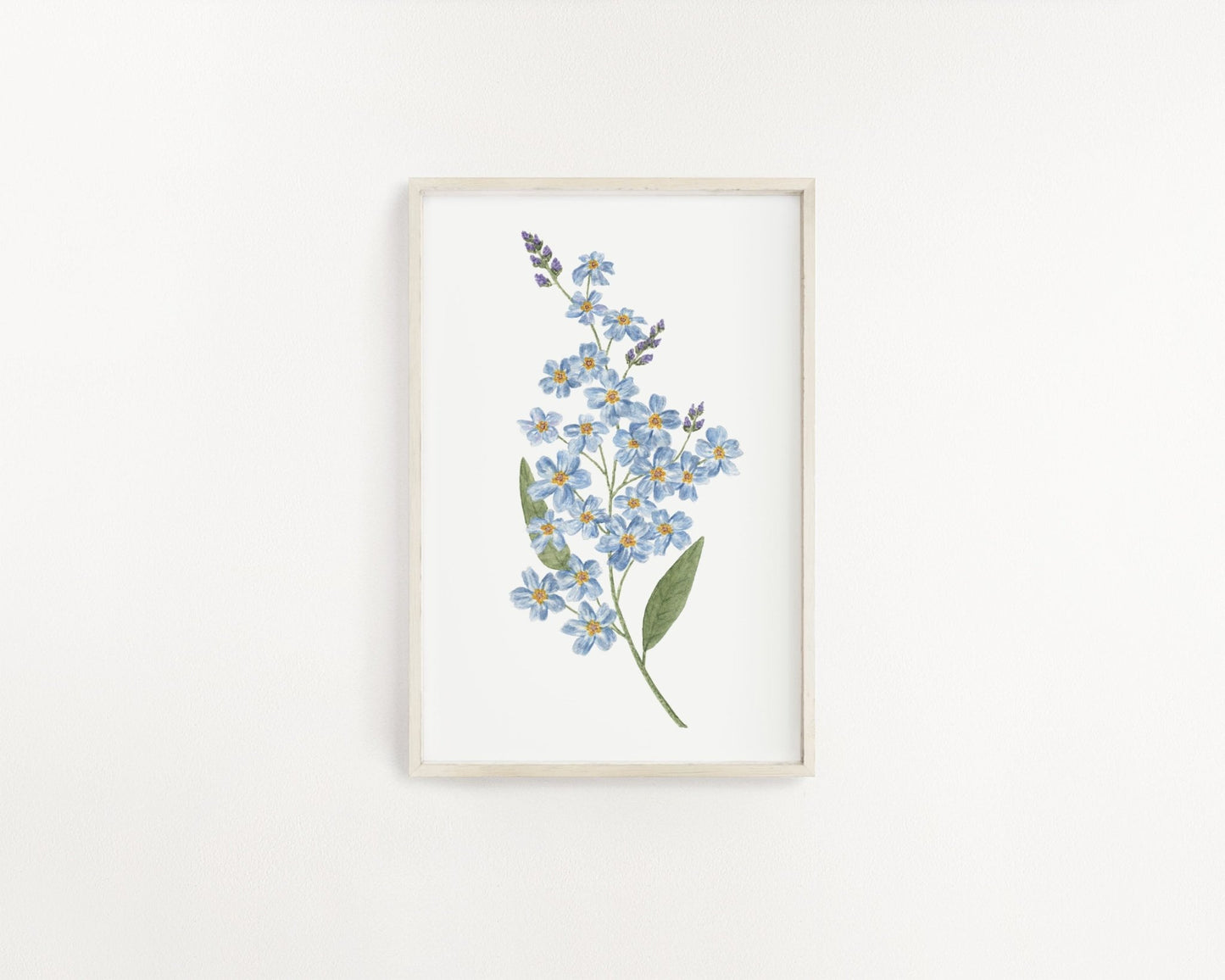 Forget Me Not Print, Watercolor Forget Me Nots Painting, Blue Floral Art, Blue Flowers Emilie Taylor Art