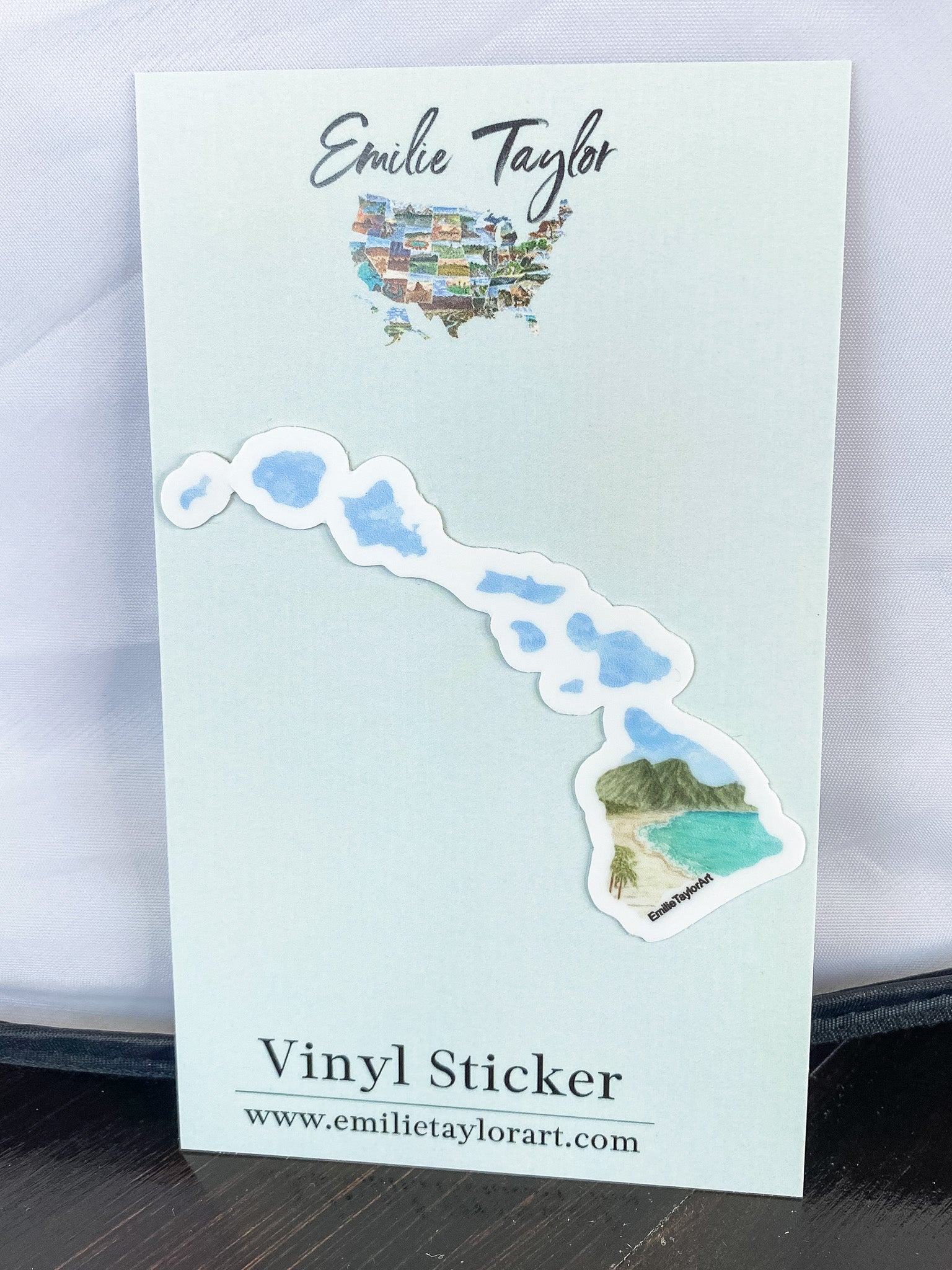 Hawaii Decal, Watercolor Hawaii Sticker Emilie Taylor Art