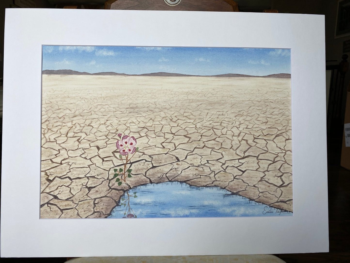 Hope is a Seed you have to Sow Original Painting Mated to size 18x24 Emilie Taylor Art