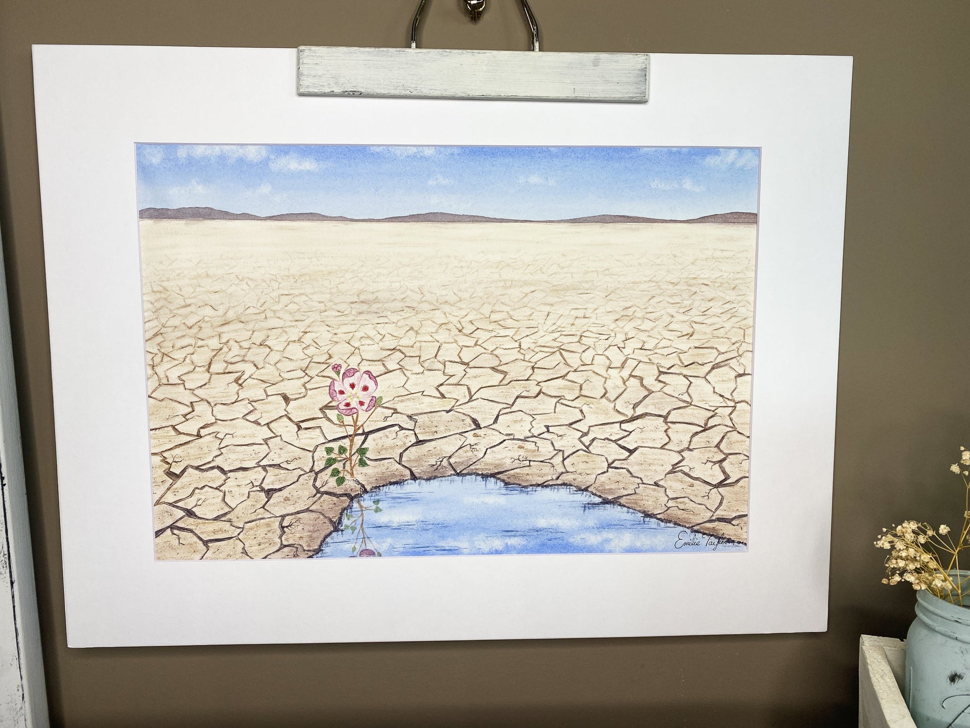 Hope is a Seed you have to Sow Original Painting Mated to size 18x24 Emilie Taylor Art
