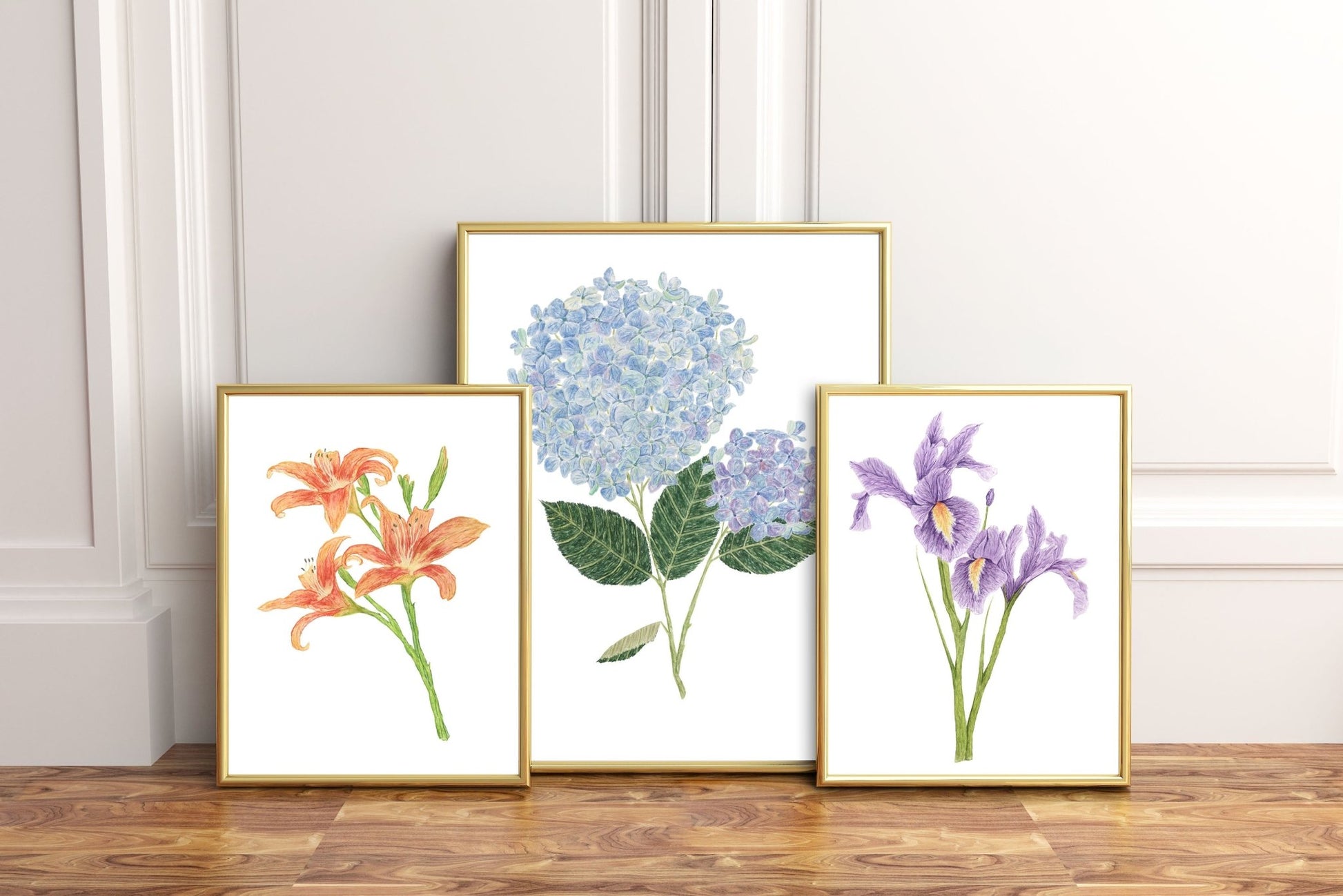 Hydrangea Print, Watercolor Hydrangea Painting, Blue Floral Art, Floral Print Emilie Taylor Art