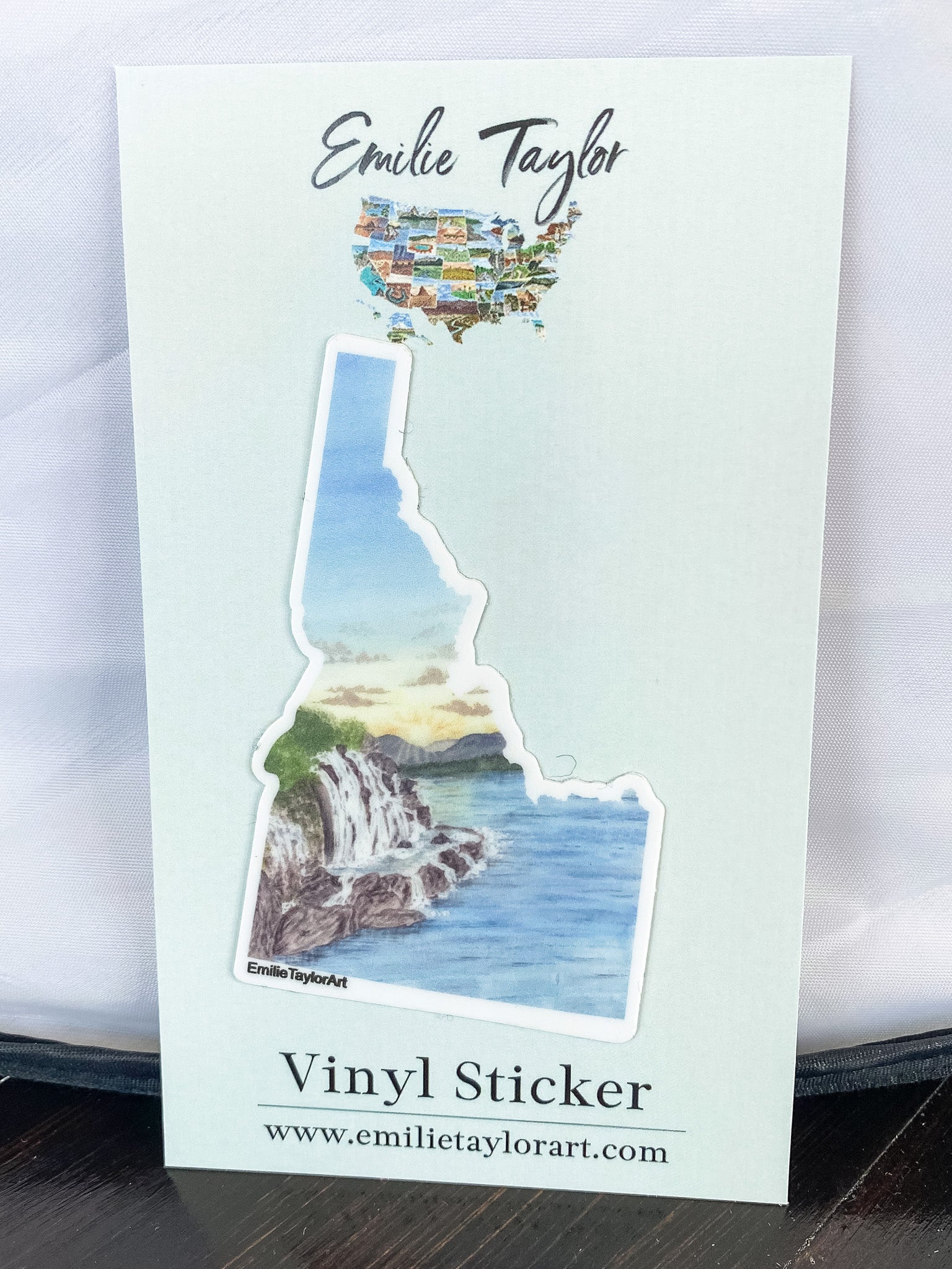 Idaho Decal, Watercolor Idaho Sticker, ID Car Decal, State Decal, State Sticker, Thermos Decal, Waterproof Idaho Decal, ID Decal Emilie Taylor Art
