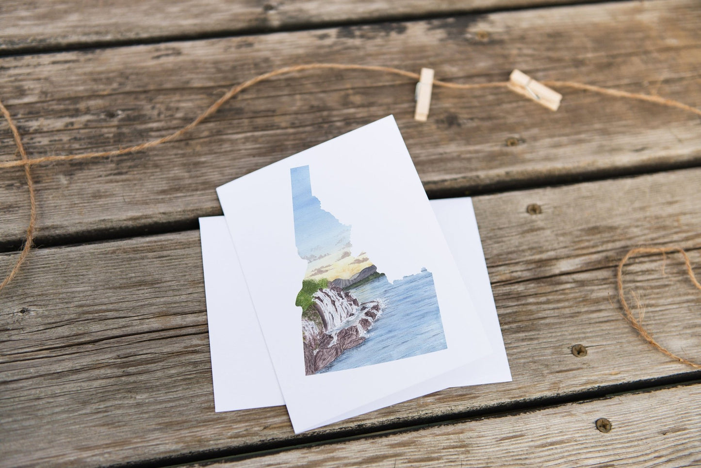 Idaho Greeting Card, Watercolor Home State Card, ID State Gift, Idaho Art Souvenir, ID Travel Gift Emilie Taylor Art