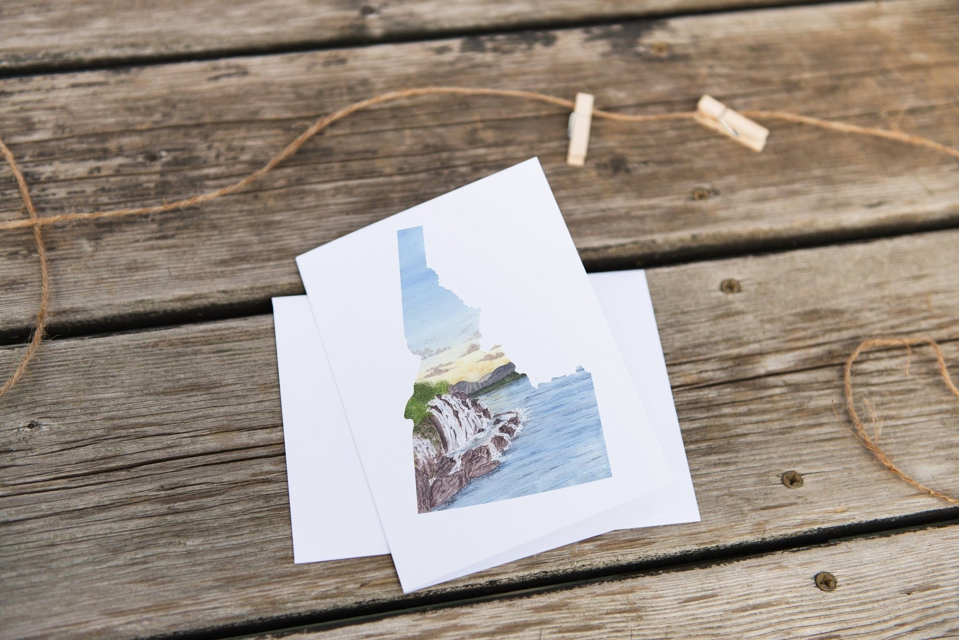 Idaho Greeting Card, Watercolor Home State Card, ID State Gift, Idaho Art Souvenir, ID Travel Gift Emilie Taylor Art