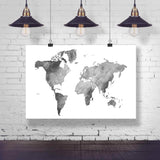 Custom Script World Map, Custom saying painted on map, World Map Poster with Custom words, - Emilie Taylor Art