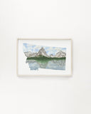 Montana Watercolor Painting, Montana State, State Print, Glacier National Park, Montana Souvenir - Emilie Taylor Art