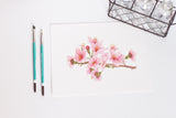 Cherry Blossom Print, Watercolor Cherry Blossom Painting, Cherry Tree Art, Floral art, Pink flowers - Emilie Taylor Art