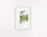 South Korea Watercolor Print, South Korea art Painting, Seoraksan National Park, South Korea Gift - Emilie Taylor Art