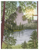 Montana Watercolor Painting, Montana Art, Landscape Print, Montana Painting, Watercolor Landscape - Emilie Taylor Art
