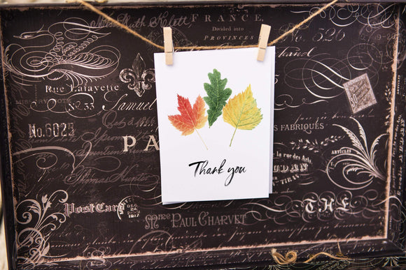 Watercolor Greeting Card, Thank You Card, Greeting Card, Thanksgiving Card, Autumn Blank Card - Emilie Taylor Art