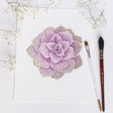 PVN Succulent Print, Watercolor Succulent Art PVN Echeveria, Purple Succulent, Perle Von Nurnberg - Emilie Taylor Art