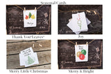 Watercolor Christmas Card, JOY card, Christmas Joy Greeting Card, Holiday Greeting Card - Emilie Taylor Art