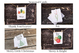 Watercolor Christmas Card, Merry Little Christmas, Tree Farm Greeting Card, Christmas Tree Card - Emilie Taylor Art