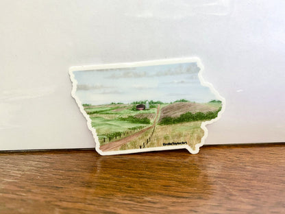Iowa Decal, Watercolor Iowa Sticker, IA Car Decal, State Sticker, Waterproof IA Decal Emilie Taylor Art