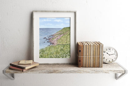 Ireland Watercolor Painting, Ireland Print, Ireland Gift, Ireland Art Souvenir, Irish Seascape Emilie Taylor Art