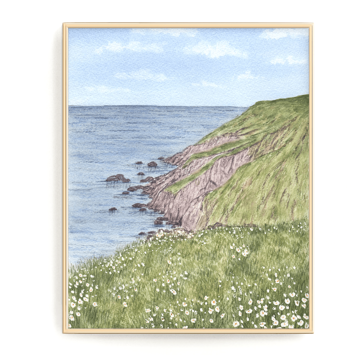 Ireland Watercolor Painting, Ireland Print, Ireland Gift, Ireland Art Souvenir, Irish Seascape Emilie Taylor Art