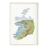 Ireland Watercolor Print, Ireland Painting, The Cliffs of the Moher Ireland Emilie Taylor Art