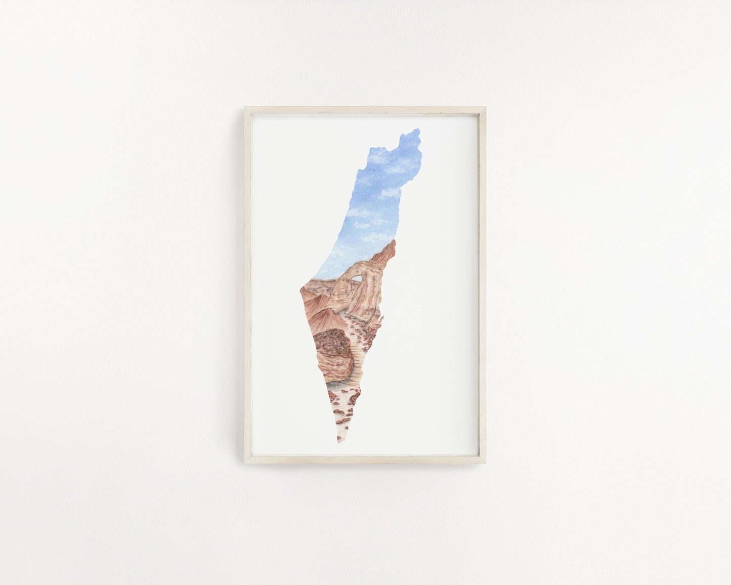 Israel Watercolor Print, Israel Painting, Timna National Park, Israel Gift Emilie Taylor Art