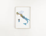 Italy Watercolor Print, Italy Art, Italy Painting, Cinque Terre, Country of Italy Emilie Taylor Art