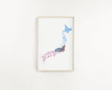 Japan Watercolor Painting, Japan Art, Mount Fuji, Japan Souvenir, Japan Country Print Emilie Taylor Art