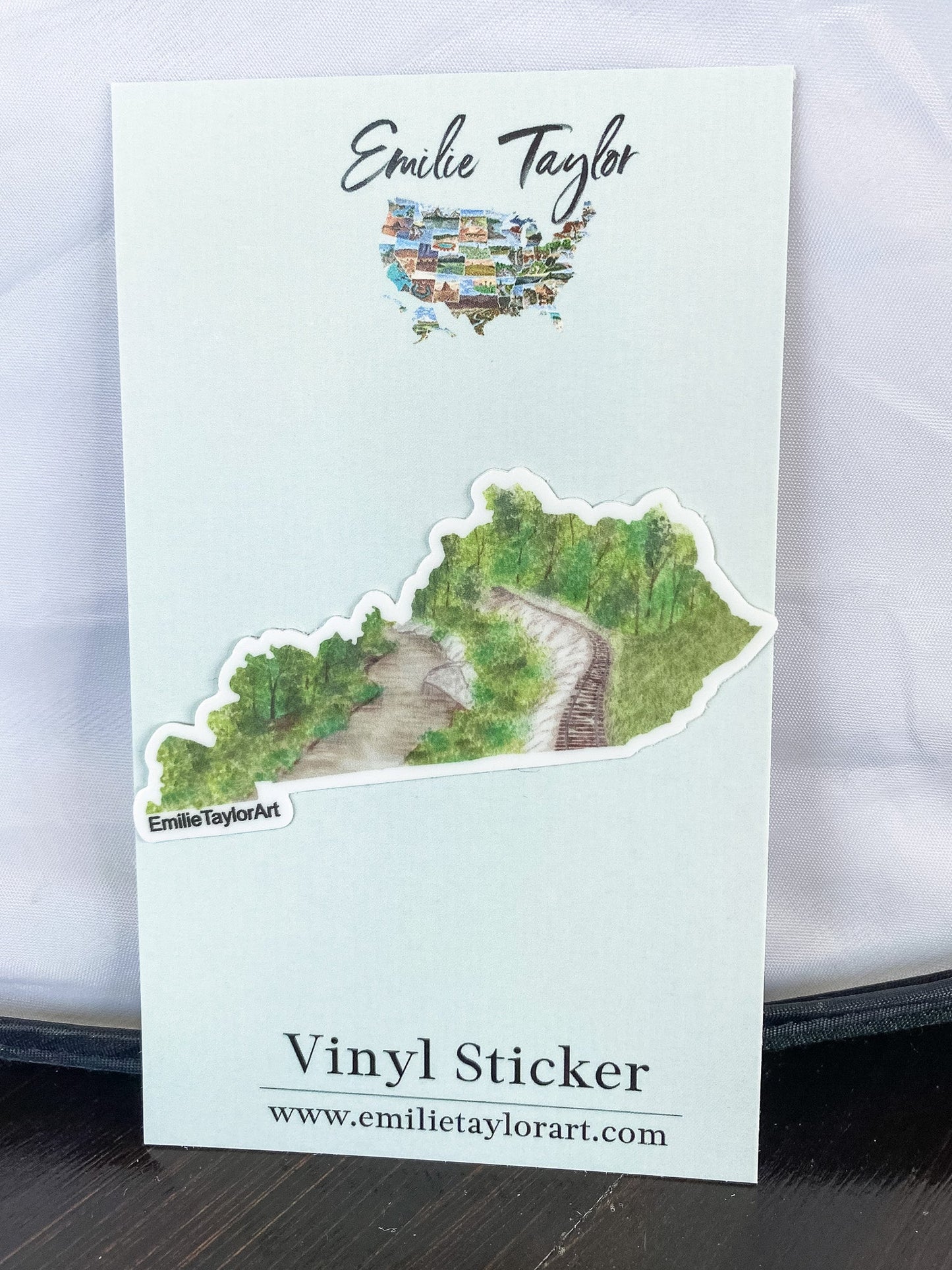 Kentucky Decal, Watercolor Kentucky Sticker, KY Car Decal, State Decal, State Sticker, Thermos Decal, Waterproof Kentucky Decal Emilie Taylor Art
