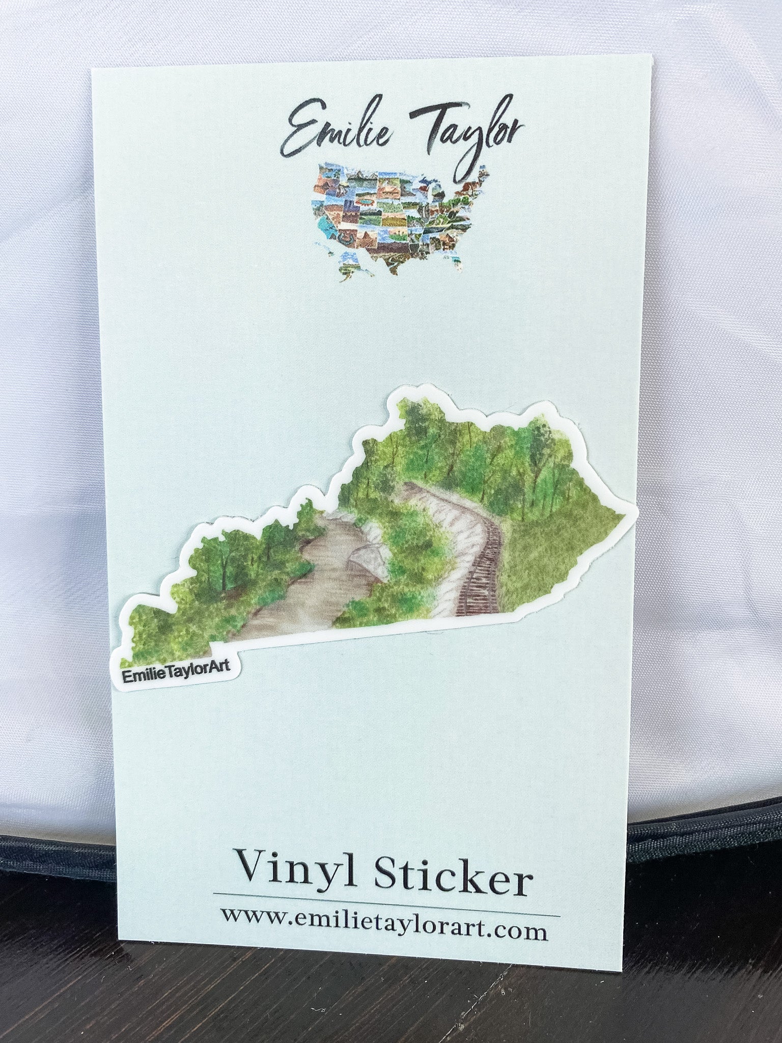 Kentucky Decal, Watercolor Kentucky Sticker, KY Car Decal, State Decal, State Sticker, Thermos Decal, Waterproof Kentucky Decal Emilie Taylor Art