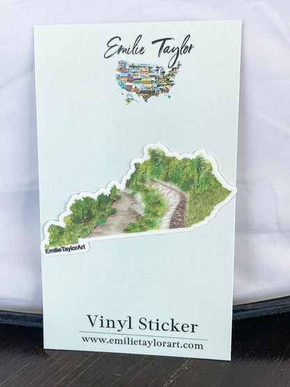 Kentucky Decal, Watercolor Kentucky Sticker, KY Car Decal, State Decal, State Sticker, Thermos Decal, Waterproof Kentucky Decal Emilie Taylor Art