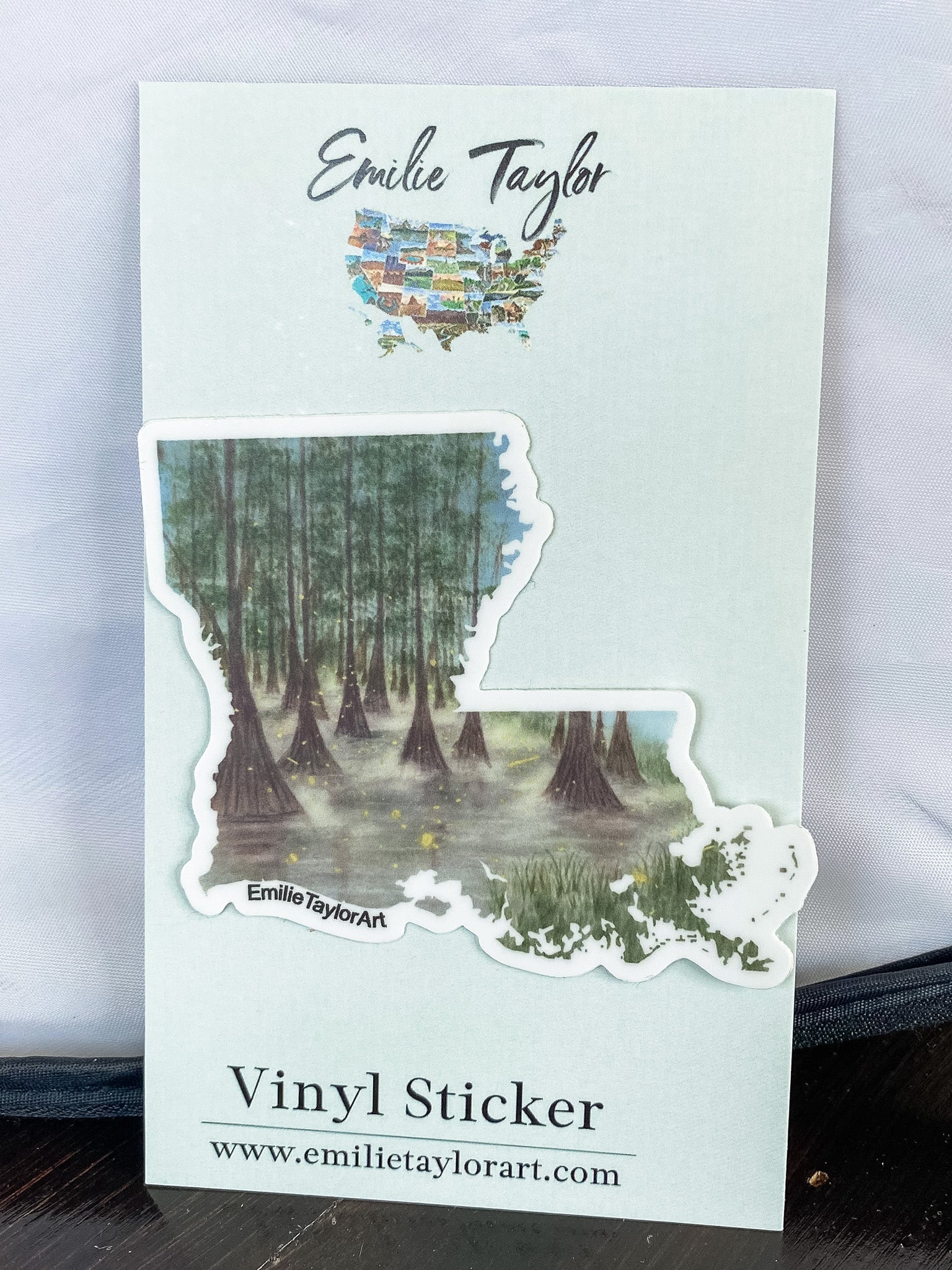Louisiana Decal, Watercolor Louisiana Sticker, LA Car Decal, State Decal, State Sticker, Thermos Decal, Waterproof Louisiana Decal, LA Decal Emilie Taylor Art