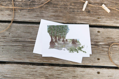 Louisiana Greeting Card, Louisiana Notecard, LA Greeting Card, Watercolor state card, LA card art Emilie Taylor Art