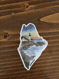 Maine Decal, Watercolor Maine Sticker, ME Car Decal, Maine State Decal, State Sticker Emilie Taylor Art