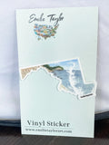 Maryland Decal, Watercolor Maryland Sticker, MD Car Decal, State Decal, State Sticker, Thermos Decal, Waterproof Maryland Decal, MD Decal Emilie Taylor Art