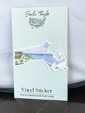 Massachusetts Decal, Watercolor Massachusetts Sticker, MA Car Decal, State Decal, State Sticker, Thermos Decal, Waterproof MA Decal Emilie Taylor Art