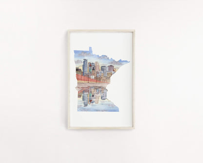 Minnesota Watercolor Painting, Voyageurs National Park Art, Voyageurs Souvenir Print Emilie Taylor Art