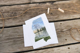 Mississippi Greeting Card, Mississippi Notecard, MS Art Souvenir, MS Greeting Card, State card Emilie Taylor Art