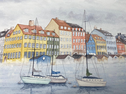 Misty Morning in Copenhagen Limited Edition Print Emilie Taylor Art