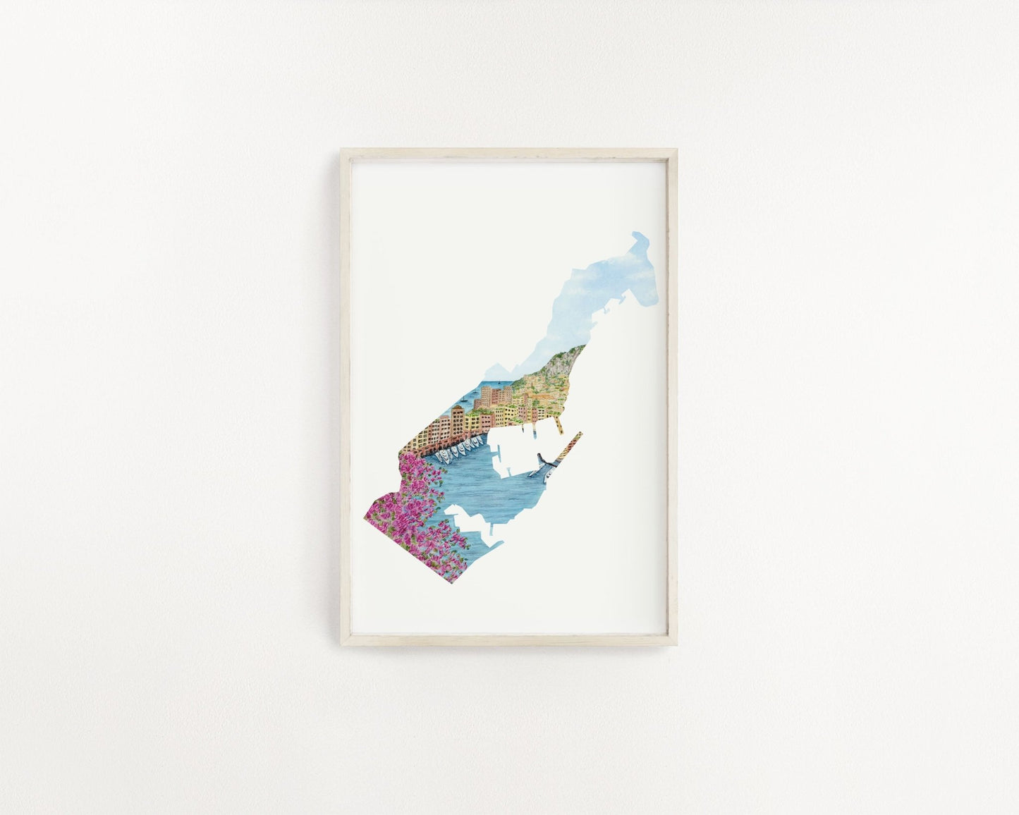 Monaco Watercolor Print, Monaco Art, Monaco Painting, Monaco City, Monaco Gift Emilie Taylor Art