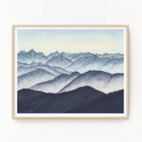 Monochromatic Cascades Limited Edition Watercolor Painting Emilie Taylor Art