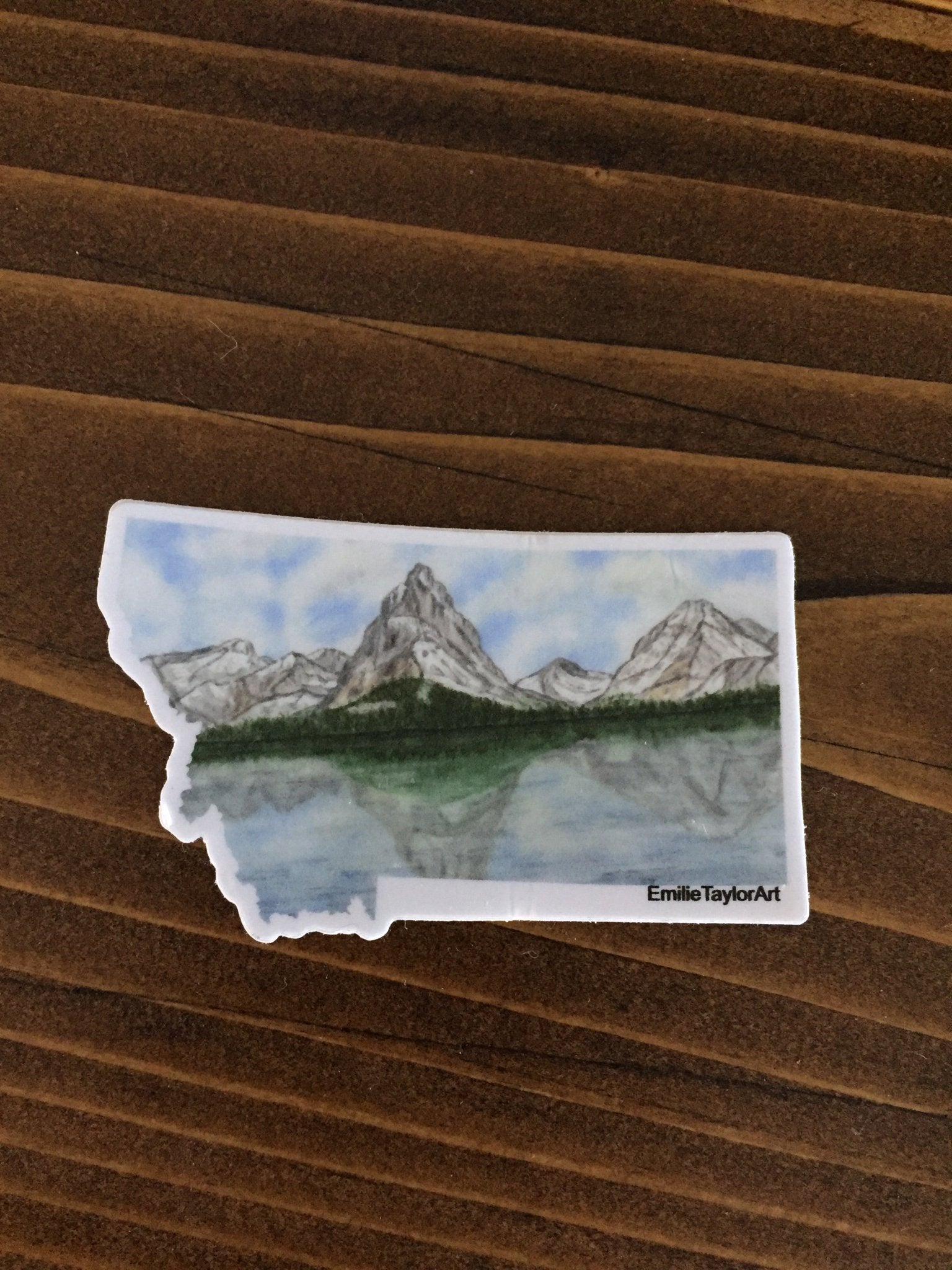 Montana Decal, Watercolor Montana Sticker, MT Car Decal, Home State Decal, State Sticker Emilie Taylor Art