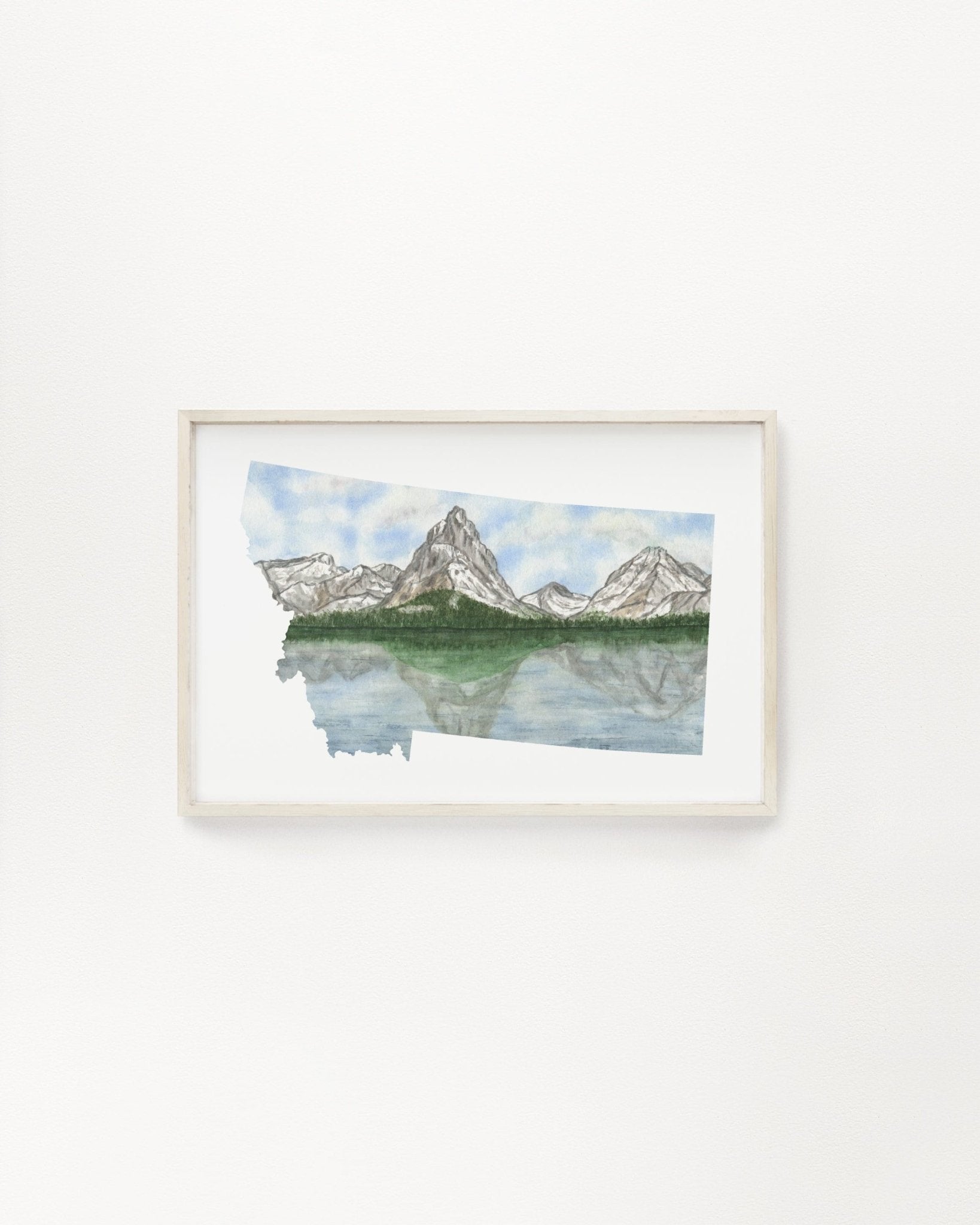 Montana Glacier National Park, Montana Watercolor Painting Emilie Taylor Art