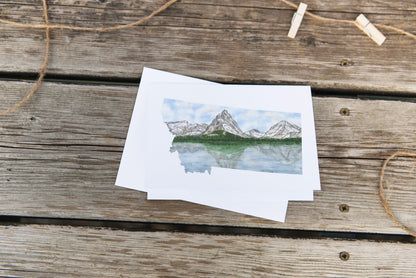 Montana Greeting Card, Montana Notecard, MT Art Souvenir, Montana Greeting Card, Montana Art Card Emilie Taylor Art