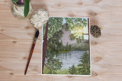 Montana Watercolor Painting, Montana Art, Landscape Print, Montana Painting, Watercolor Landscape Emilie Taylor Art