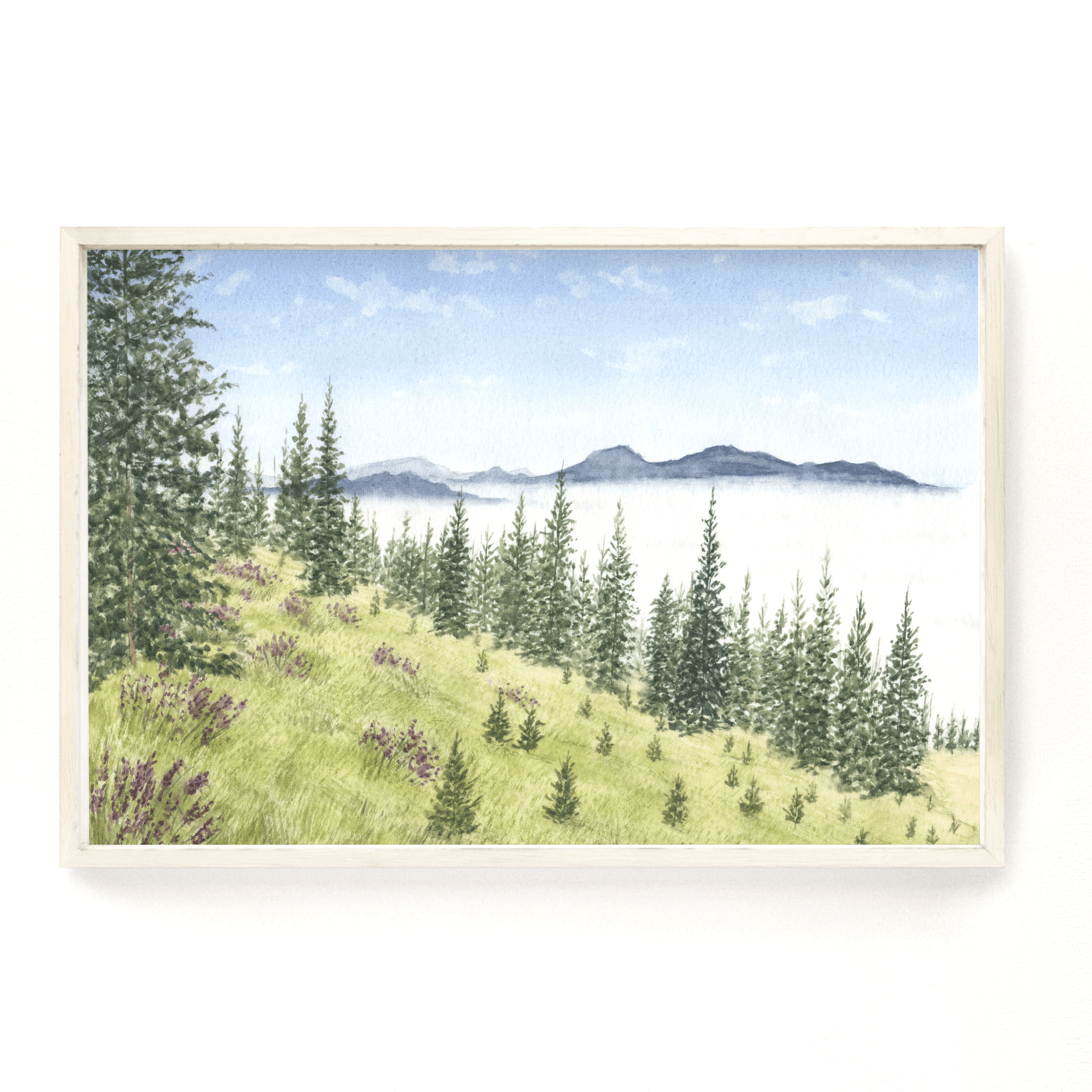 Mountains of Washington Watercolor Painting, Washington Art Print, Olympic National Park Art Emilie Taylor Art