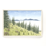 Mountains of Washington Watercolor Painting, Washington Art Print, Olympic National Park Art Emilie Taylor Art