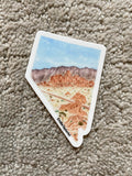Nevada Decal, Watercolor Nevada Sticker, NV Car Decal, State Decal, State Sticker, Thermos Decal, Waterproof Nevada Decal, NV Decal Emilie Taylor Art