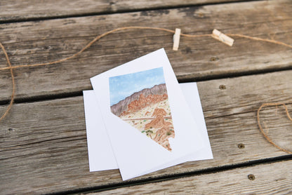Nevada Greeting Card, Nevada Notecard, Nevada Art Souvenir, Nevada Greeting Card, Home State card Emilie Taylor Art