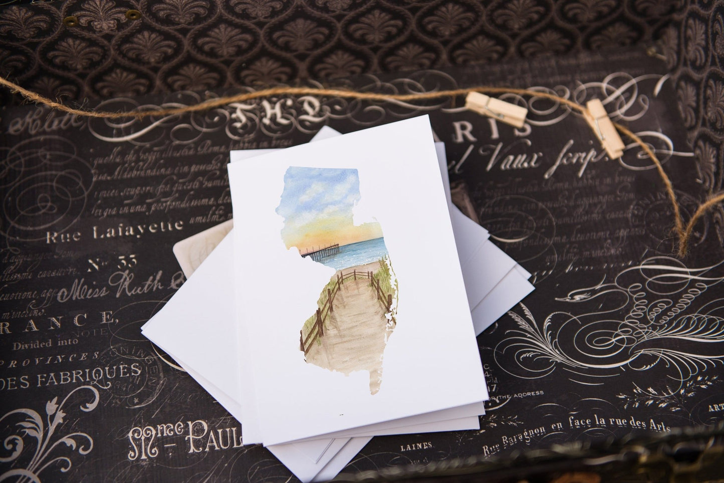 New Jersey Greeting Card, New Jersey Notecard, New Jersey Art, NJ Greeting Card, New Jersey Card Emilie Taylor Art