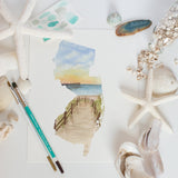 New Jersey Watercolor Print, New Jersey State Art, Home State, New Jersey Print, Jersey Shore NJ Emilie Taylor Art