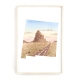 New Mexico Watercolor Print, New Mexico State Art, New Mexico Map Poster, Long distance art gift Emilie Taylor Art