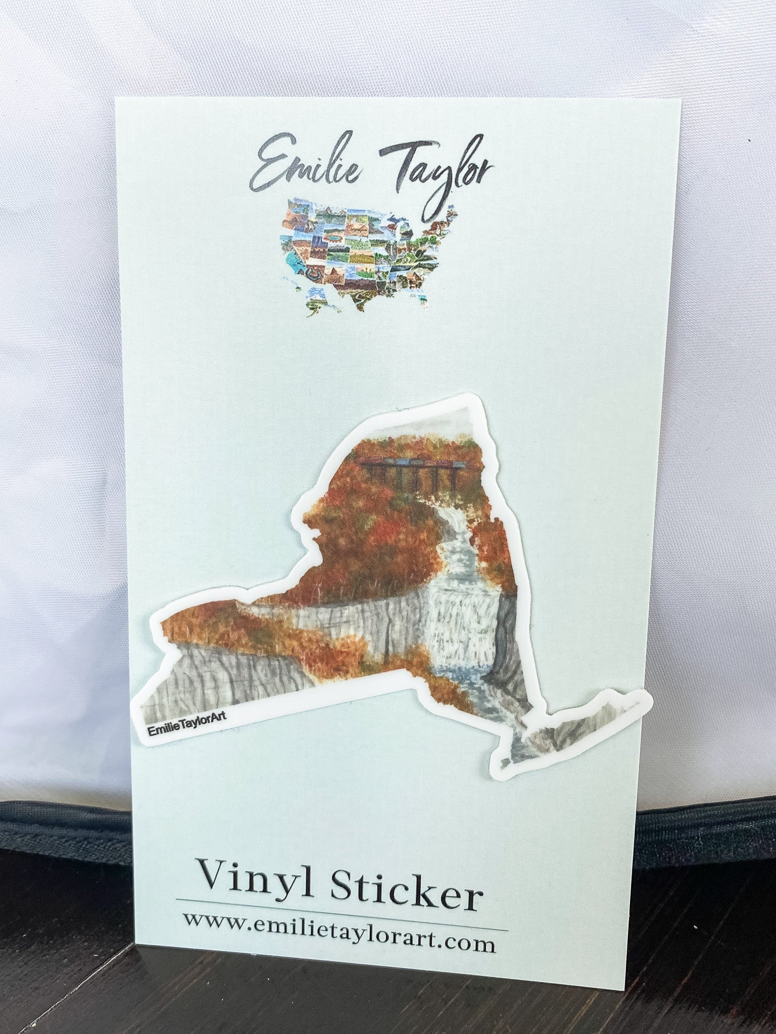 New York Decal, Watercolor New York Sticker, NY Car Decal, State Decal, State Sticker, Thermos Decal, Waterproof NY Decal, NY Decal Emilie Taylor Art
