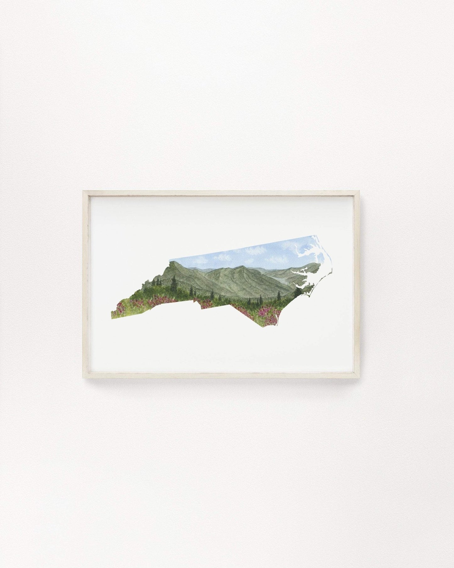 North Carolina Great Smoky Mountains Watercolor Print, Mountains of North Carolina State Art Emilie Taylor Art